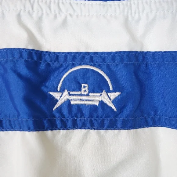 Vtg Bogner Embroidered Blue & White Ski Jacket & Pants Set Made In USA, Size 8